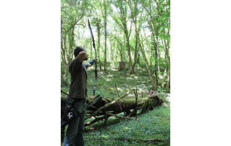 installation des premieres cibles du parcour